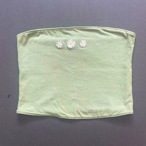 sage green tube top hollister